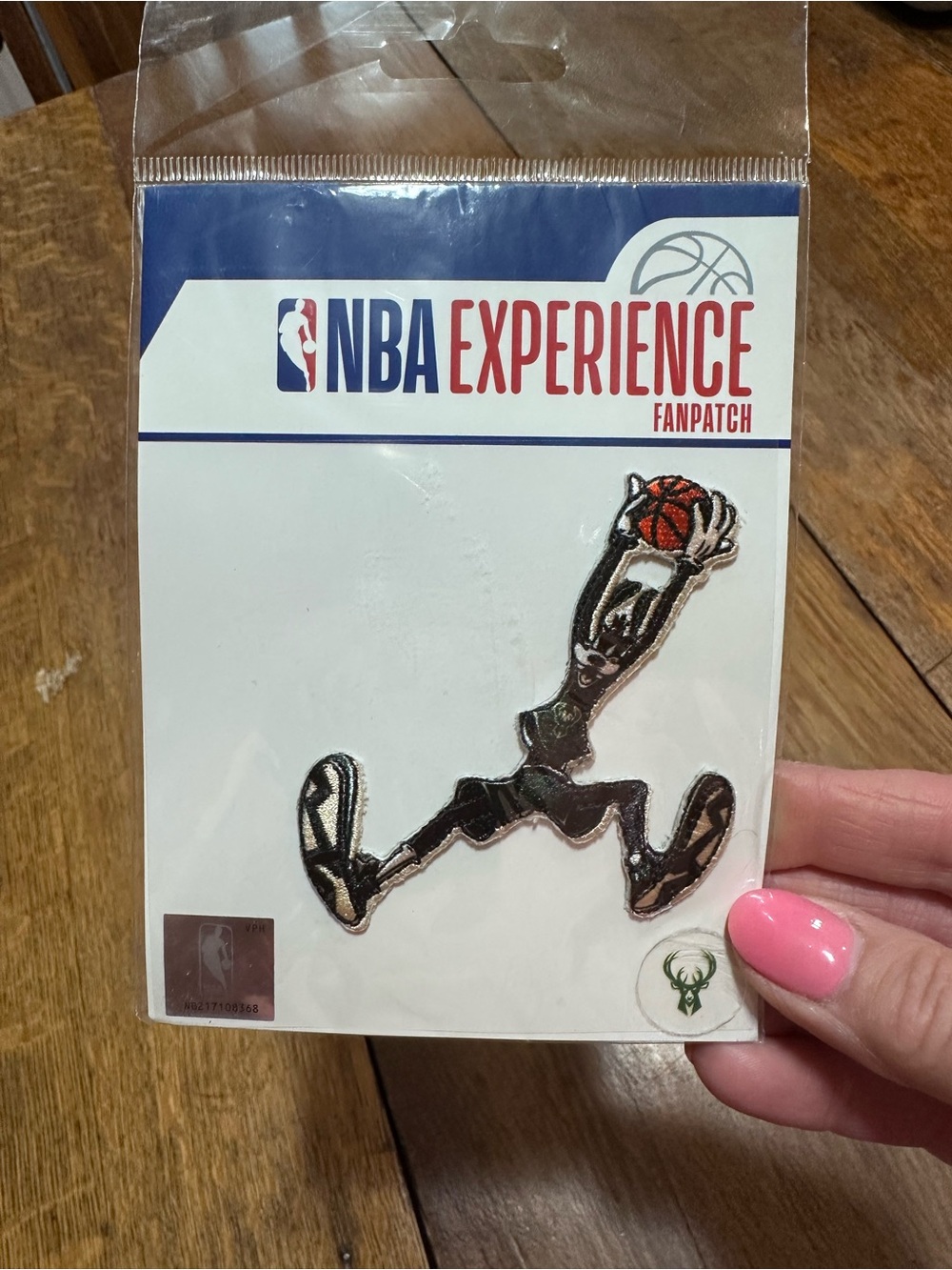NBA Experience Milwaukee Bucks‎ Black Brown & Orange Jumping Player Fan Patch